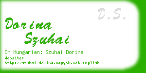 dorina szuhai business card